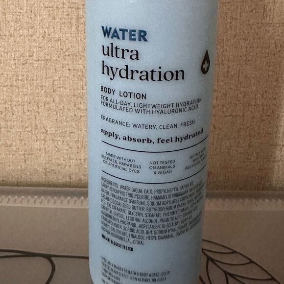 Bath&Body Works Water Ultra Hydration With Hyaluronic Acid Body Lotion 7… - Picture 4 of 11